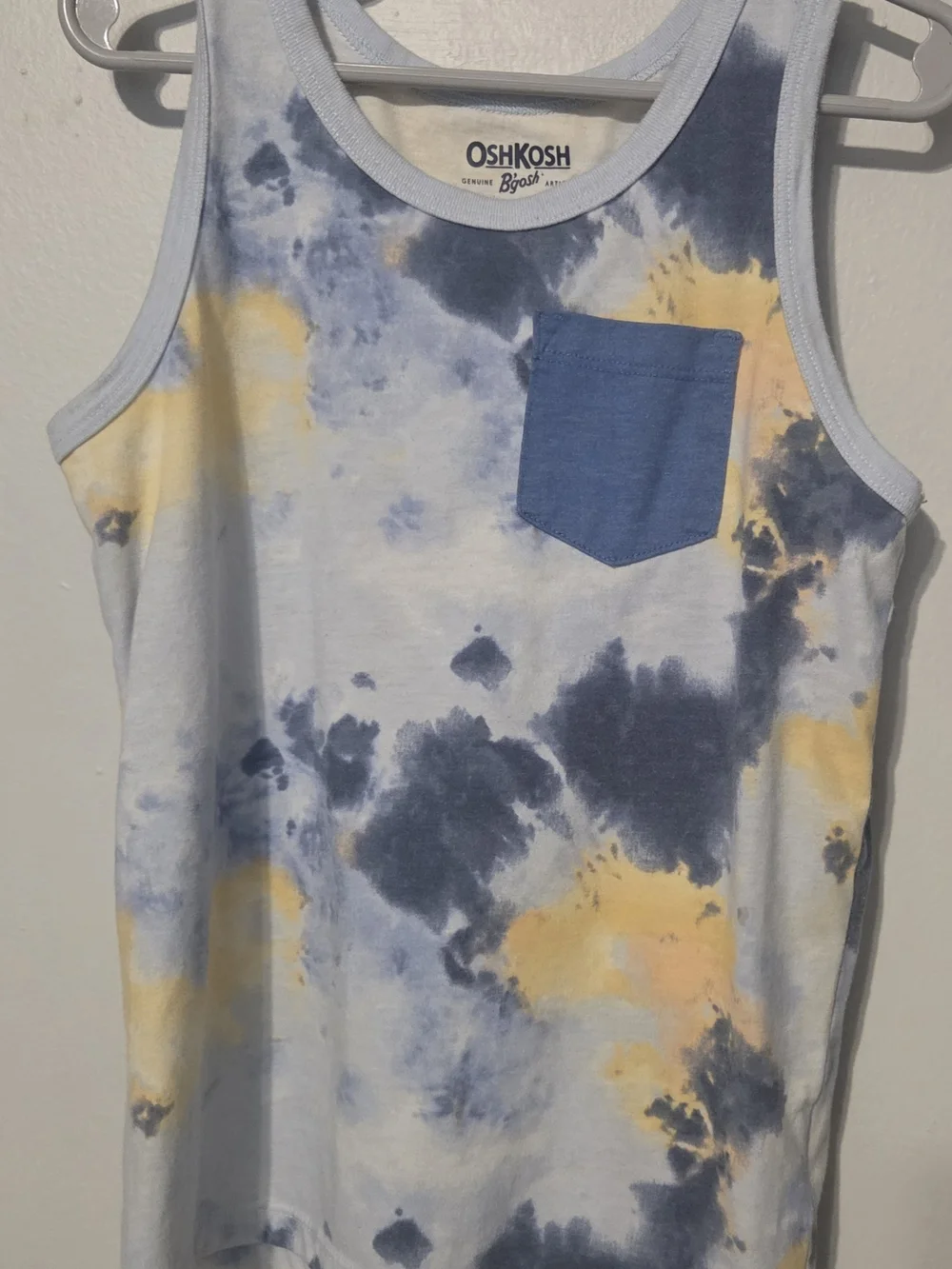 OshKosh B'gosh Blue and Yellow Tie-Dye Pocket Tank